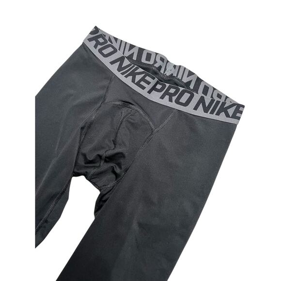Nike Pro Tights Mens size medium black Dri Fit Training Compression Pants Base - Picture 2 of 8
